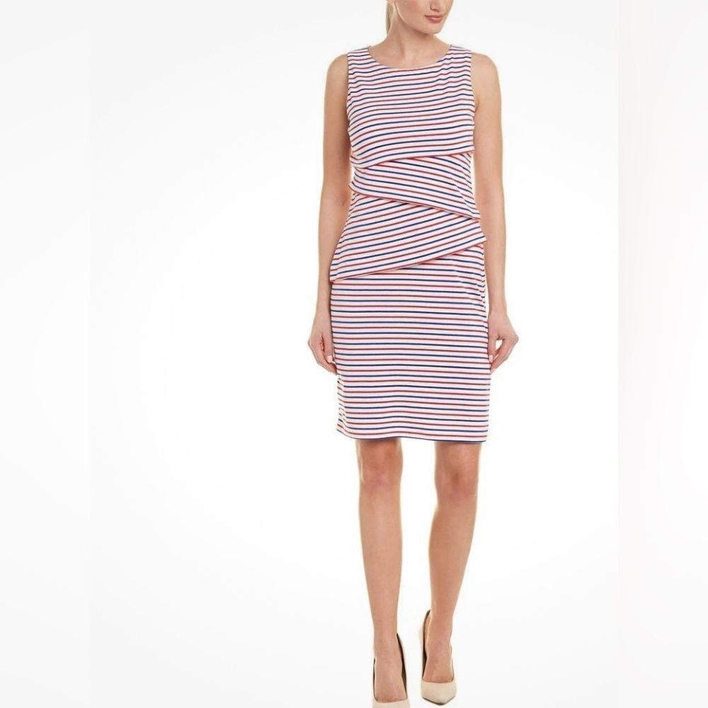J. McLaughlin Nicola Cotton Blend Striped Sleeveless Mini Dress